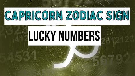 capricorn lucky number today and tomorrow|Discovering Capricorn Lucky Numbers, Days, and Stones.